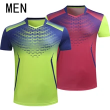 Рубашка для настольного тенниса новая мужская одежда для настольного тенниса короткая дышащая теннисная Мужская быстросохнущая футболка для бадминтона