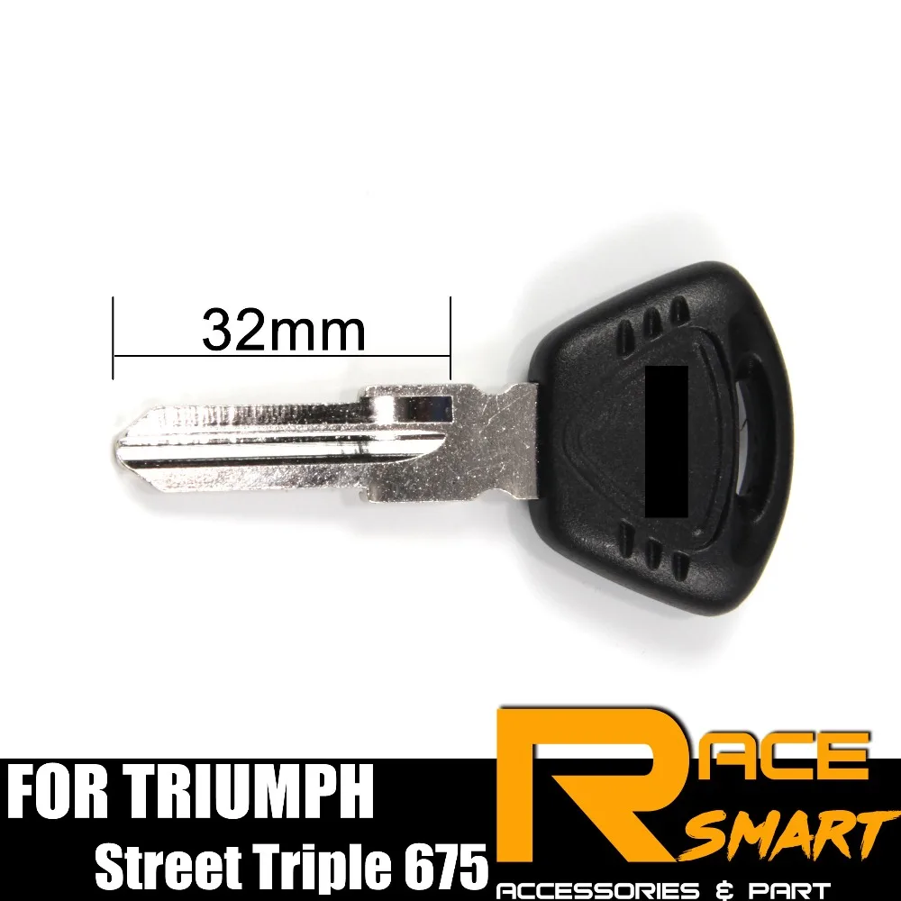 Ключ мотоциклетный Uncut Blank Key кольца для ключей с черным лезвием TRIUMPH Tiger Speed Triple 1050