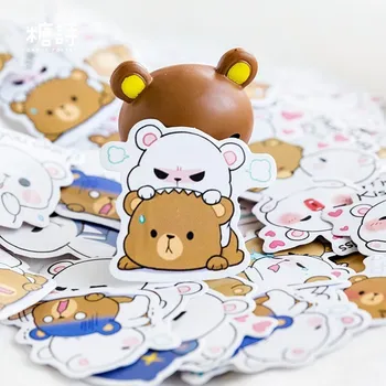 

45 pcs/pack Cute Hug Bear Label Sealing Diary Stickers Crafts Scrapbooking Journal Decorative DIY sticker Stationery gift