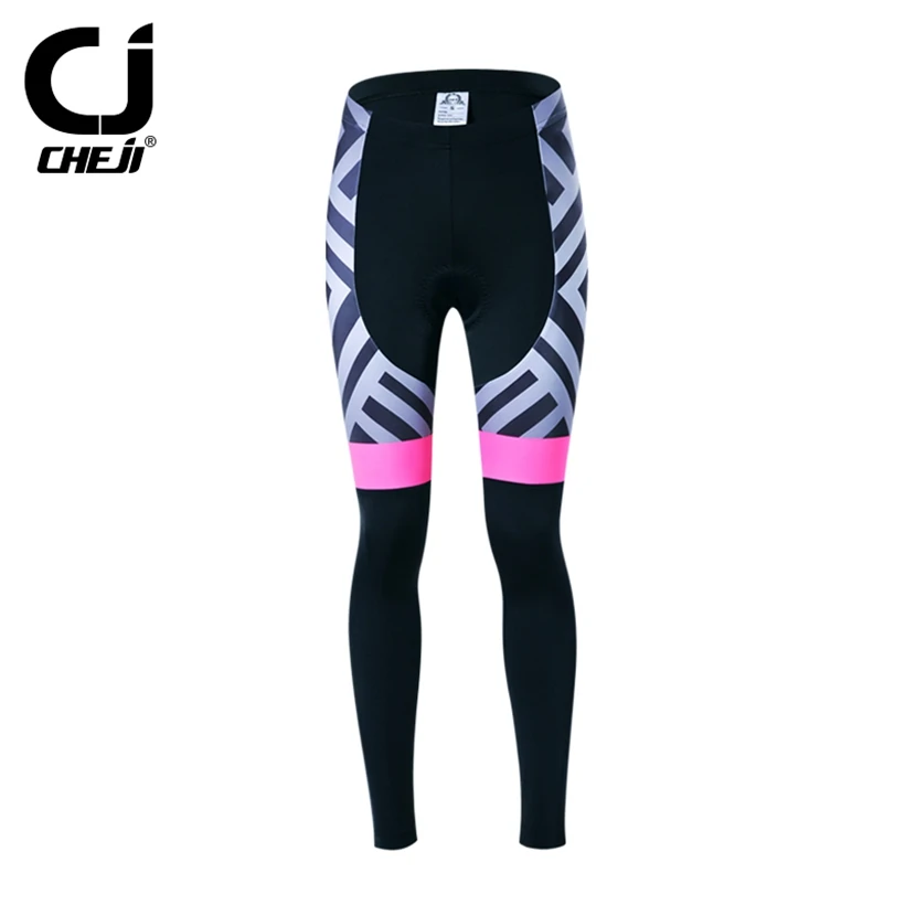 

Brand Cheji Womans Cycling Pants Bike Bicycle Cycling long Pants for women 3D Padded Coolmax Black HOT Size S M L XL XXL