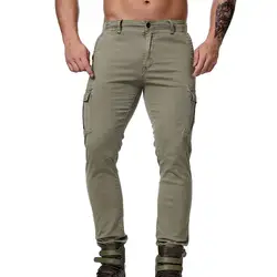 Винтажные однотонные брюки-карго для мужчин, длинные спортивные прогулочные брюки для прогулок, охоты и кемпинга, брюки на молнии