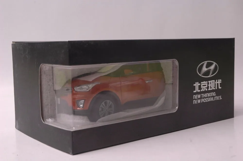 1:18 литая модель для hyundai IX25 оранжевый внедорожник игрушечный автомобиль миниатюрная Коллекция подарков IX