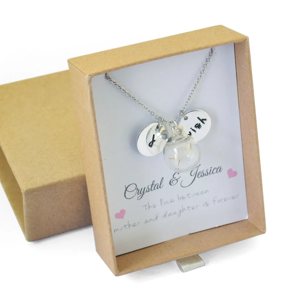 

Personalized Gift for Mother,Dandelion Necklace,Mother & Daughter Necklace Set,Custom Necklace for Mom,Dandelion Jewelry