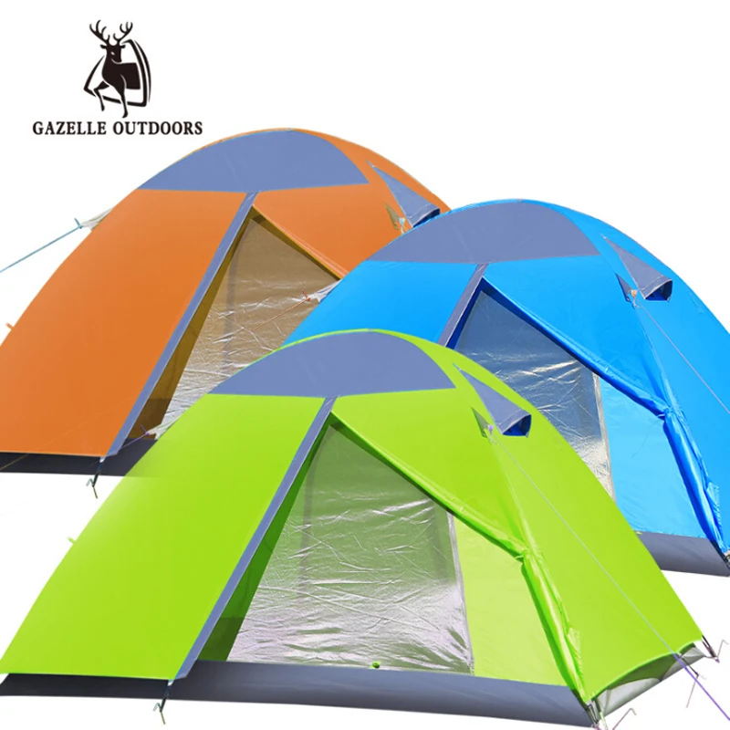 Фабрики сразу 3-4 двойной алюминиевый полюс палатка открытый дикий дождь палатки заказы