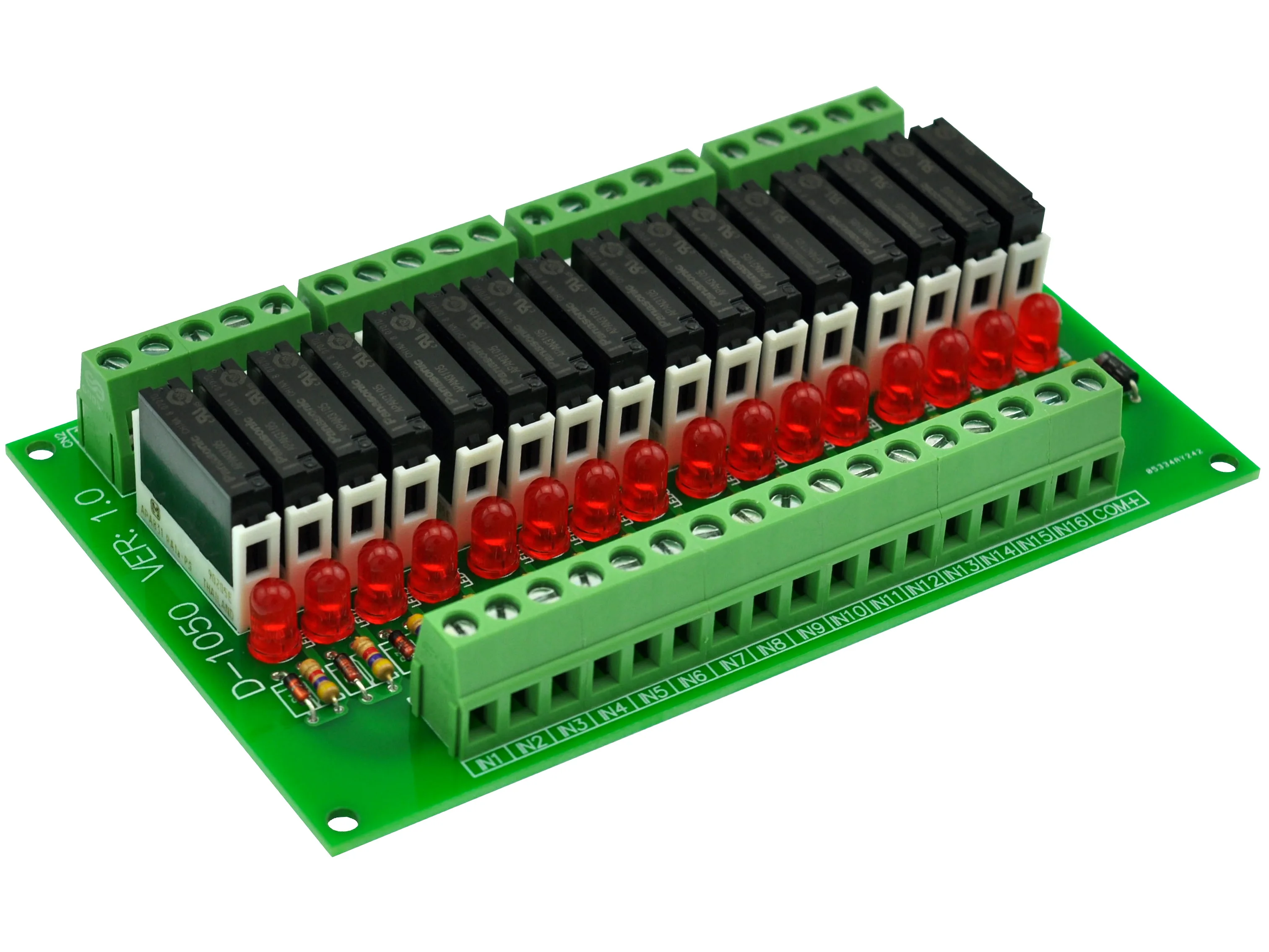 Тонкая панель крепления DC5V раковина/NPN 16 SPST NO 5A модуль реле питания APAN3105|module