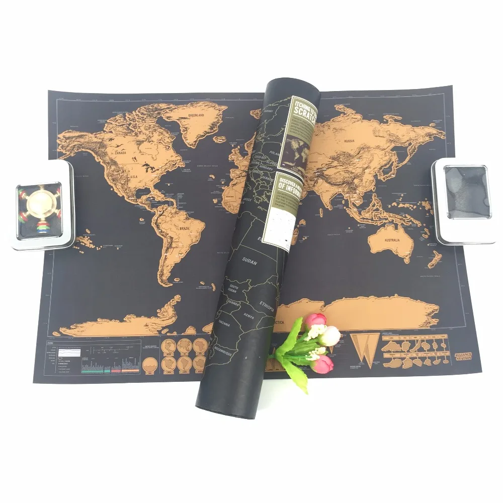 

the wold poster blow off for home decoration living room for travel 82x59cm