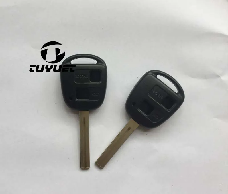 2 кнопки дистанционного управления оболочки ключа для ТОЙОТА с Тойота 48 длинным лезвием брелок заготовки ключа чехол 46 мм