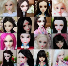 First-class make-up Doll Head / 3D Eyes Real Eyelash Hand Drawing Long Hair Head Accessories DIY For Xinyi OB White Skin Doll head first c