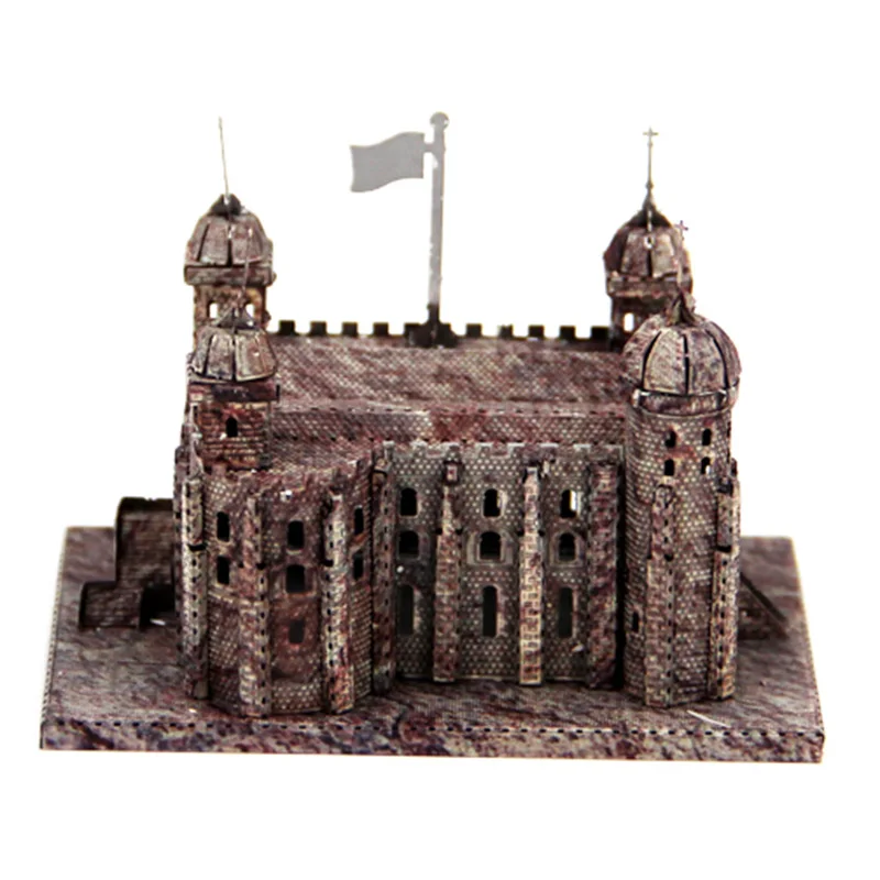 Color Tower of London 3D Stereoscopic Metal Puzzle Nano-dimensional Assembling Model Adult Kids Decoration Collection Toy Gifts 6