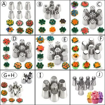 

Cake decorating tools Russian pastry piping nozzles for cream stainless steel icing piping tips