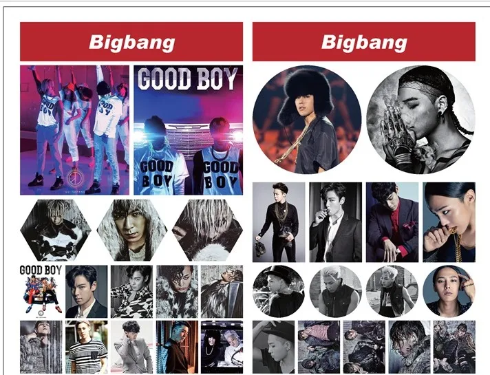 Kpop популярная новинка 2018 BIGBANG фотоальбом наклейка на открытку открытка сделанная