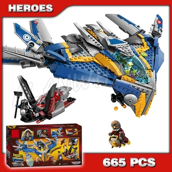 

665pcs Super Heroes Guardians of the Galaxy Milano Spaceship Rescue 10251 Assemble Building Blocks Gamora Compatible with Lago