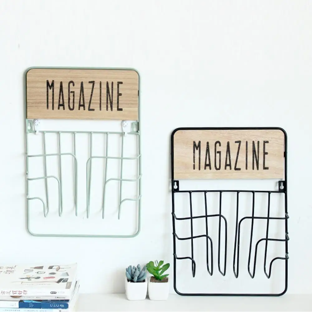 Nordic Ins Style Iron Magazine File Basket Wall mounted Innovative