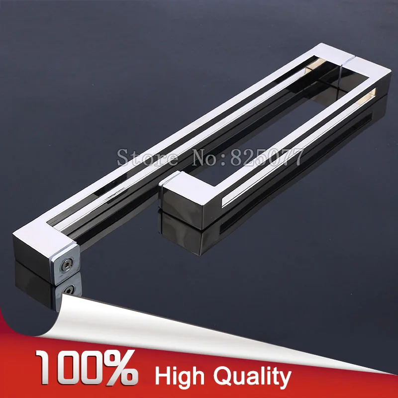 Shower Door Square tube double line L type handle ...