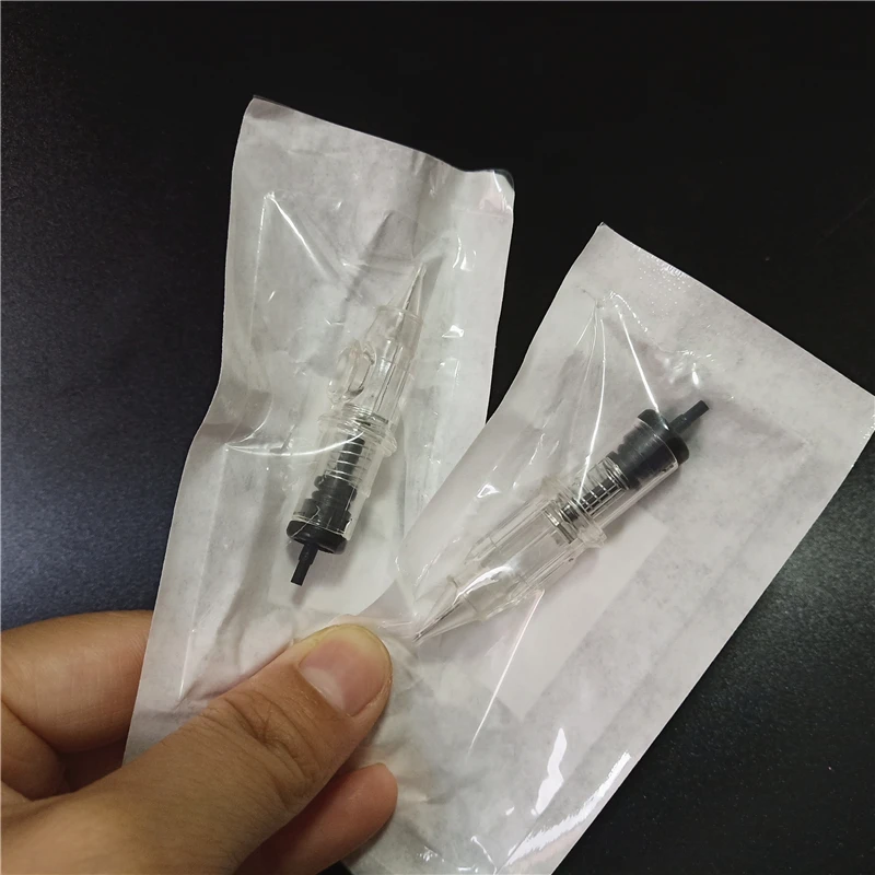 

100pcs1RL 3RS Disposable Tattoo Cartridge Needles Permanent Makeup Microgigmentation Machine Pen For 3D Eyebrow Lips Eyeliner