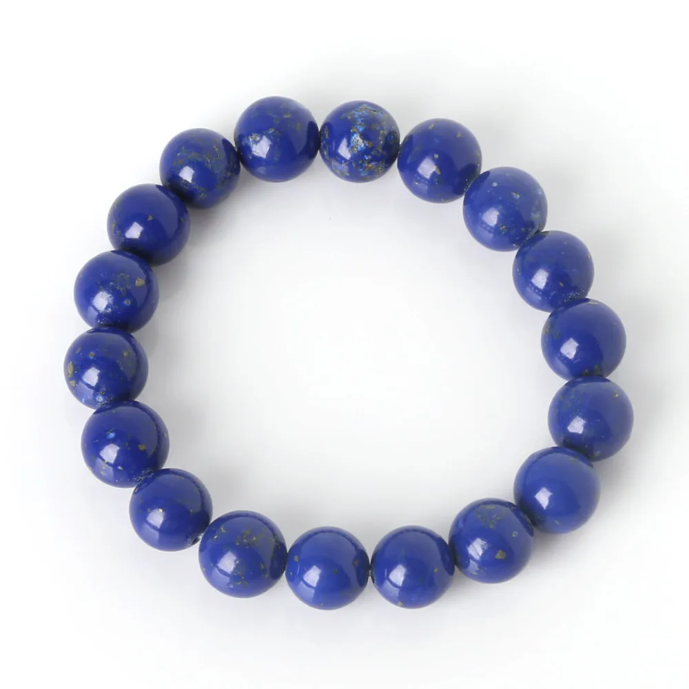 

Charm Bracelet 6mm/8mm/10mm Natural Stone Lapis Lazuli Beaded Bracelet for Men Women Friend Gift Strand Bracelet