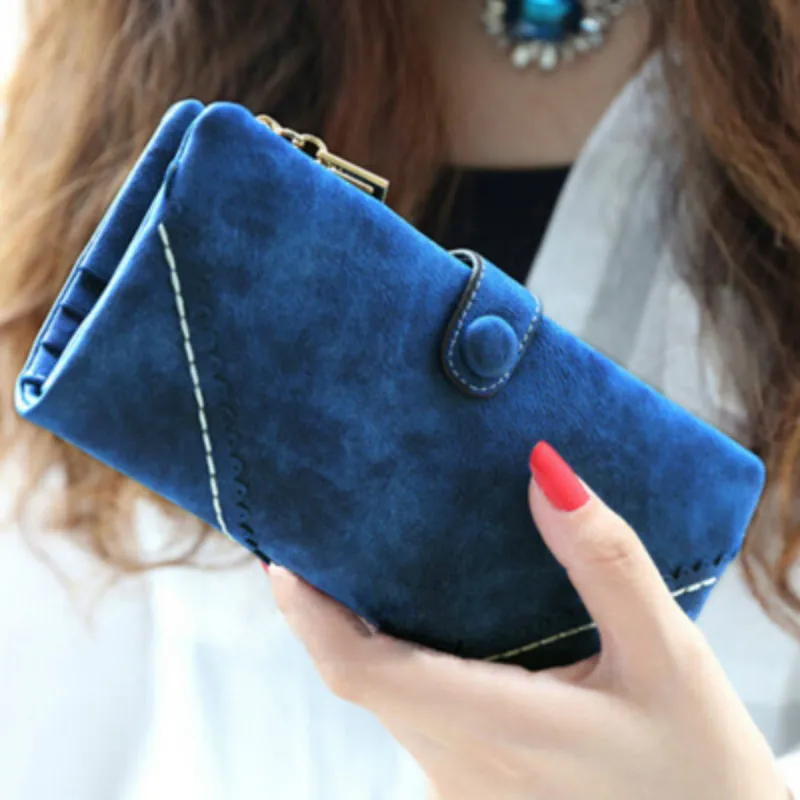 

Hot Long Women Wallets Brand PU Leather Purse Two Fold More Color Clutches High Capacity Money Card Holder Purse Multifunctional