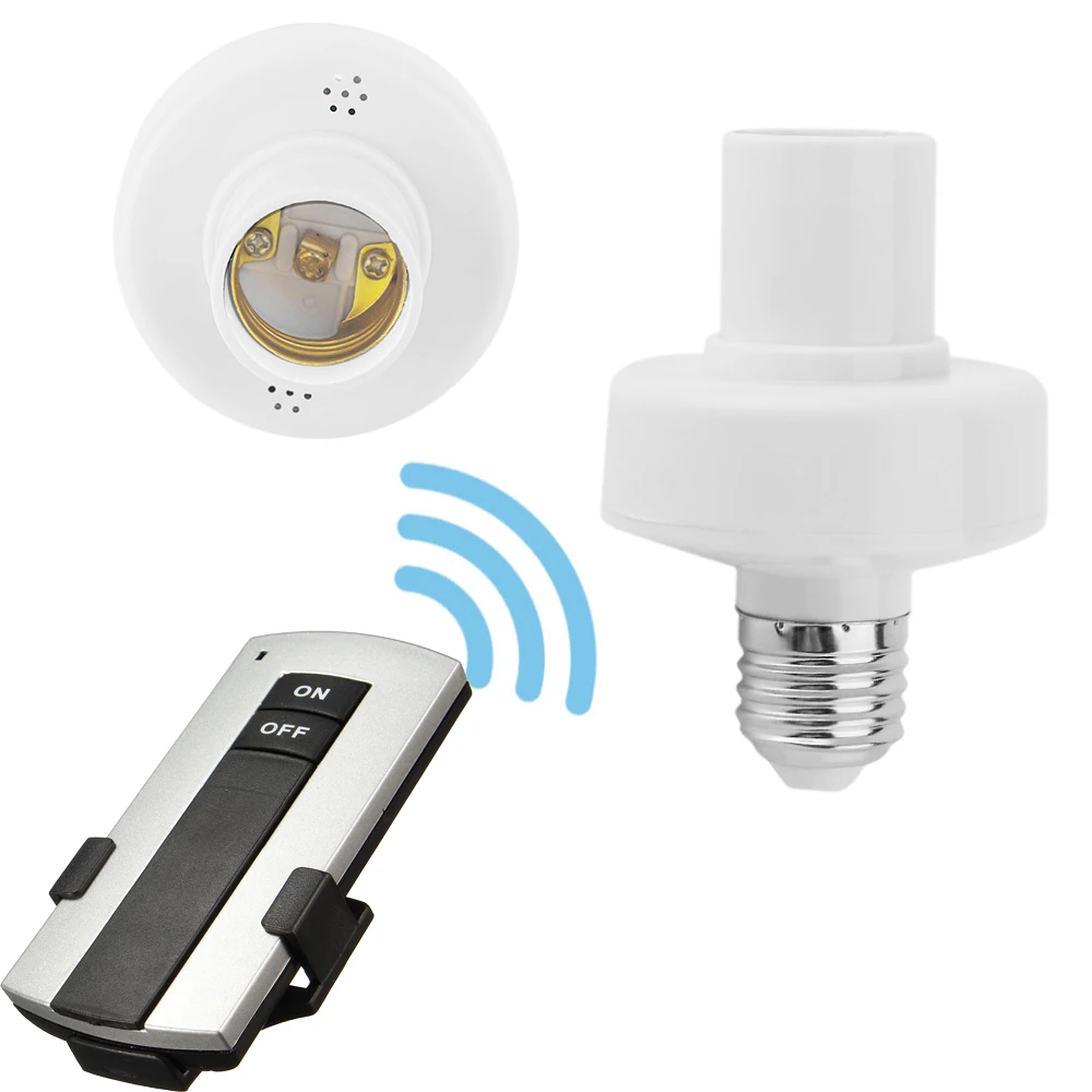 Remote Control E27 Light Bulb Base Holder Socket e27 Screw On/off Switch Remote Control 315mhz Holder For Smart Home life