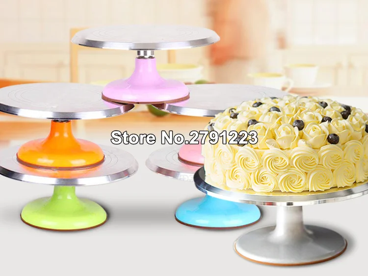 Buy 30cm Aluminum Alloy Cake Turntable Rotating Cake