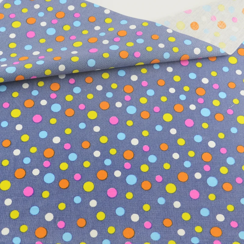 Blue Colored Dot Cotton Fabrics Patchwork Quilting Diy Sewing fabric teramila bedding sewing cloth craft twill tecido tissue | Дом и сад