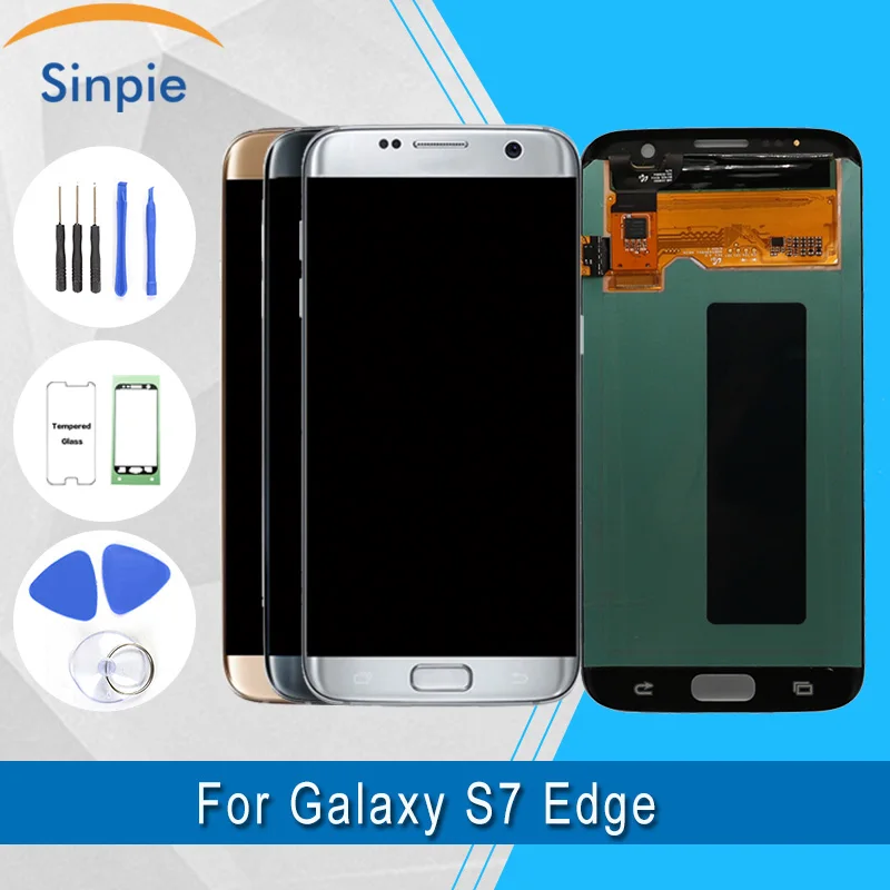 

Super Amoled Lcd For Samsung Galaxy S7 Edge G935F Lcd Display+Tools +Tempered Glass No Frame 100% Tested Working