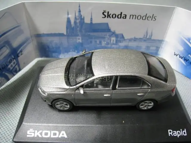 ABREX 1/43 масштабная модель автомобиля игрушки SKODA RAPLD литья под давлением металлическая модель автомобиля игрушка для коллекции, подарок, дети