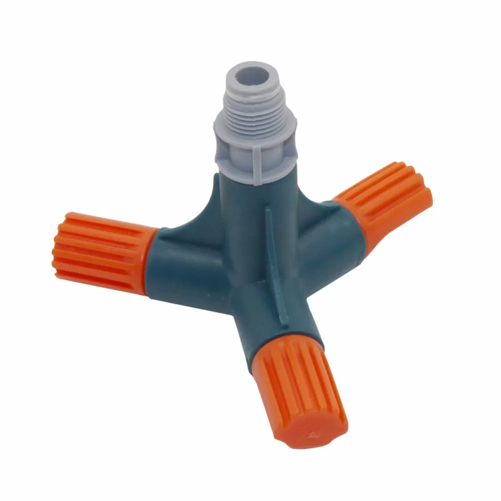 Garden Sprinkler Plants Irrigation Kits Plant Waterer Irrigation Sprinklers Garden 1/2" Male Thread Rotary Three-Arm Water Sprinkler Agriculture Watering 360 Degrees Automatic Sprinkler Irrigation 1 Pc