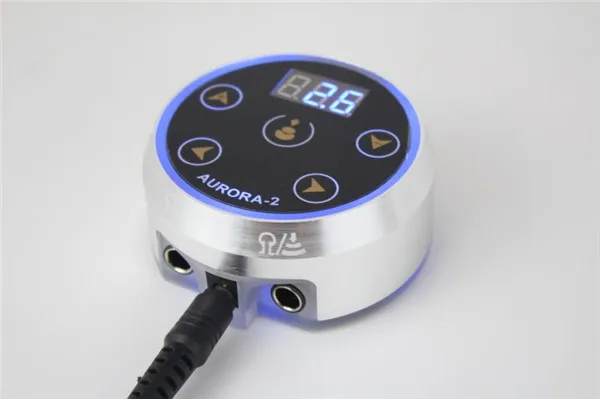 

Professional Newest Tattoo Power Supply Color Change AURORA2 Tattoo Machine Supply Lcd Dual Gun Power Supply Free Shipping