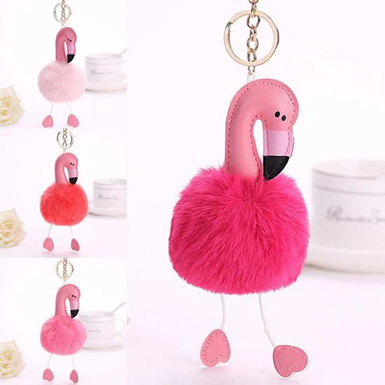 

Pendant Charm Gifts Keyring Keychain Handbag Cute Flamingo Women's 1 Pcs