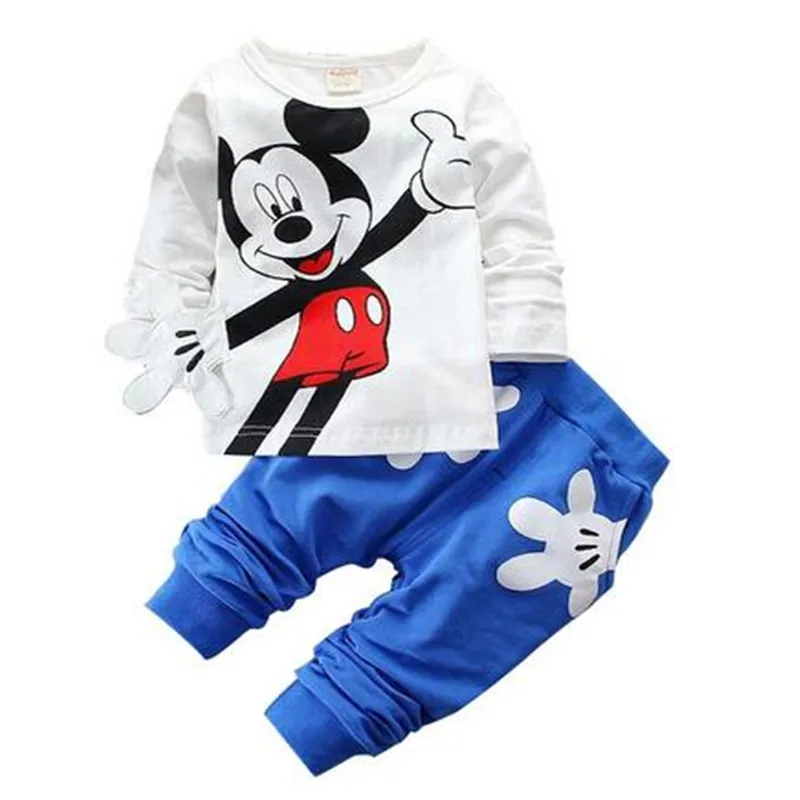 Girls Clothing Sets Baby boys Sport Suits Kids Mickey Minnie Cartoon T-shirt And Pants Set New Spring Fashion Children Clothing