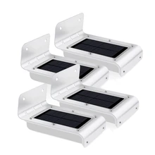 Sem fio movido a energia solar 4 pçs pir led lâmpada de parede ao ar livre jardim luz 16 led sensor de movimento humano solar lâmpada led kung parede luz