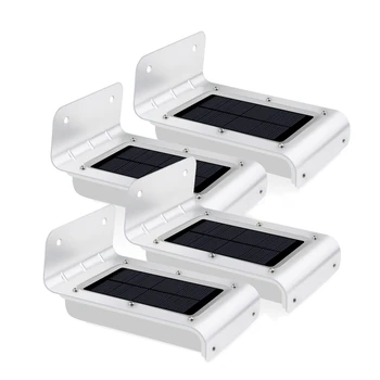 

Wireless solar powered 4pcs PIR LED Wall Lamp outdoor Garden Light 16 led human Motion Sensor Solar LED lamp Kung wall light
