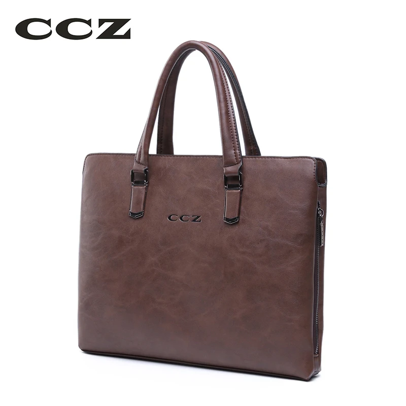 CCZ Mens Fashion HandBag Business Briefcase For Men Male Bag 14 laptop Computer Bag PU Leather Bag Man Satchels Bag HB8003 new high quality leather men laptop briefcase bag 14 inch computer bags handbag business bag fashion laptop handbag for men