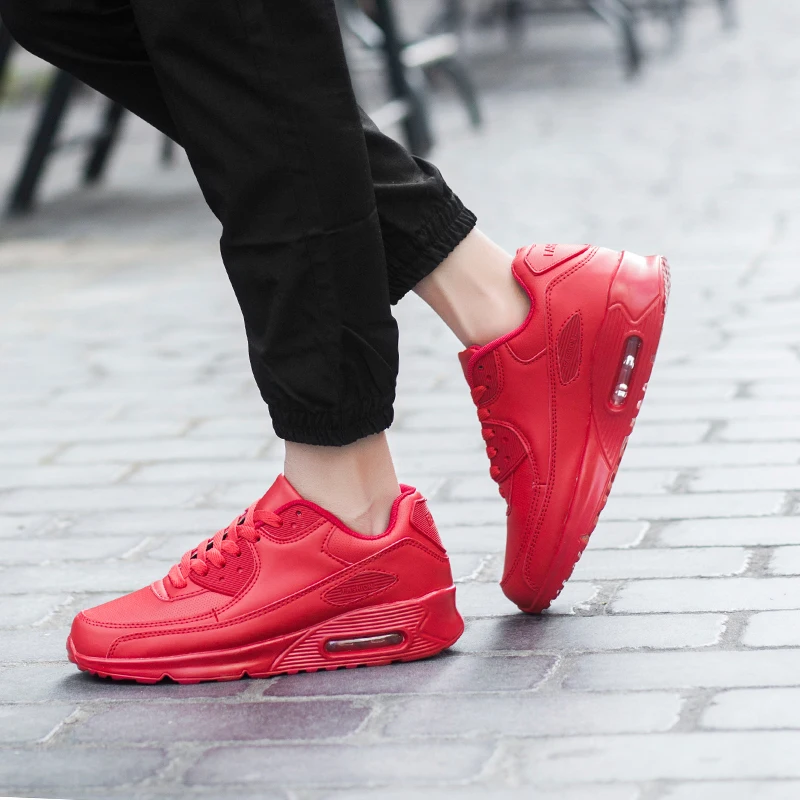 Спортивная обувь, женские кроссовки, красные женские кроссовки для бега с воздушной подушкой, уличная женская обувь, спортивная баскетбольная женская обувь