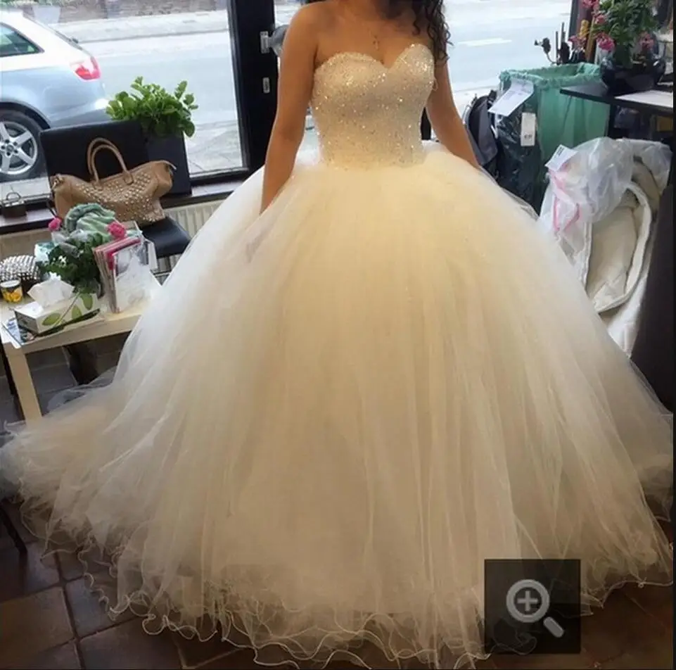 white ball gown