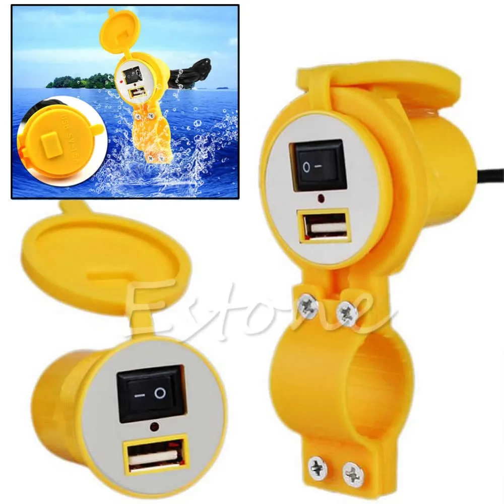 Водостойкий 12 В до 5 В 1.5A мотоцикл смартфон, GPS USB зарядное устройство адаптер питания G6KC