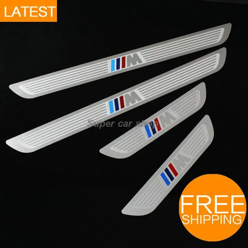 Free shipping Stainless Steel Door Sill Scuff Plate car accessories For