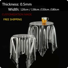 SM 0,5mm 120*60 cm Anpassung maß weichen glas transparent klar wasserdichte PVC tischdecken covers kostenloser versand