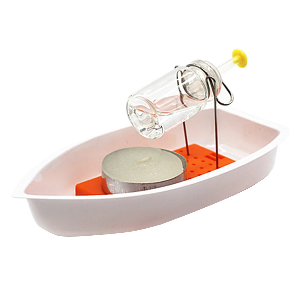 Novel Steam Candle Powered Boat Steamships Vehicle Toy Kids Student Physics Learning Science Gadget DIY Assembly Kits