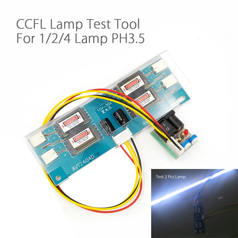 

Universal For 1/2/4 Lamp Single port General high pressure board CCFL Inverter LCD lamp Strip test tool with switch ADJ