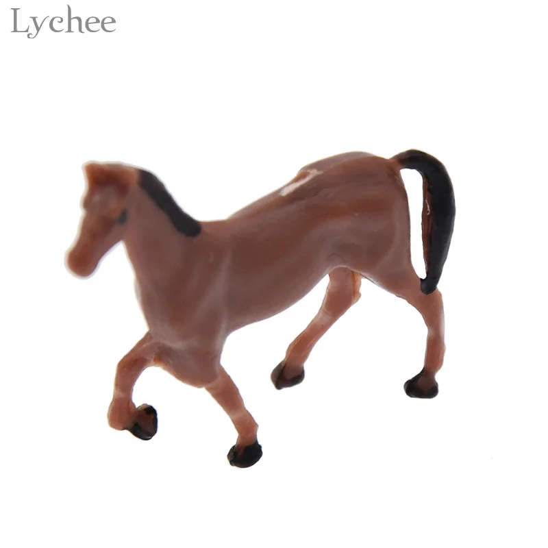 Lychee 10 шт. мини пластиковая модель лошадка пейзаж Zen садовый декор фигурки