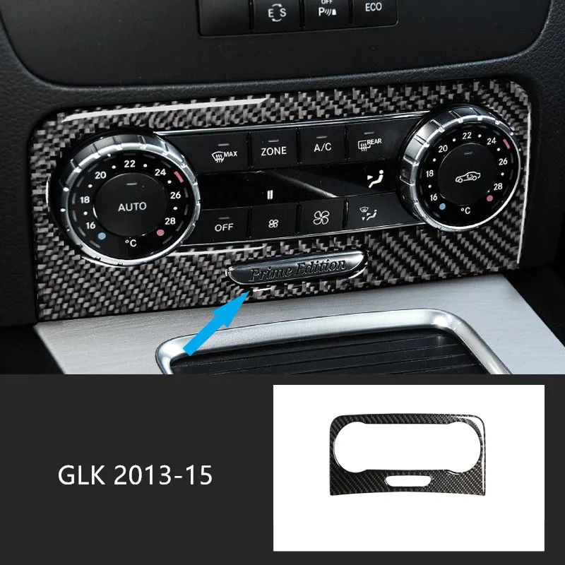 Автомобильный Кондиционер воздуха с центральным управлением на выходе CD панели украшения наклейки отделка из углеродного волокна для Mercedes Benz GLK X204 2013-18 - Название цвета: D