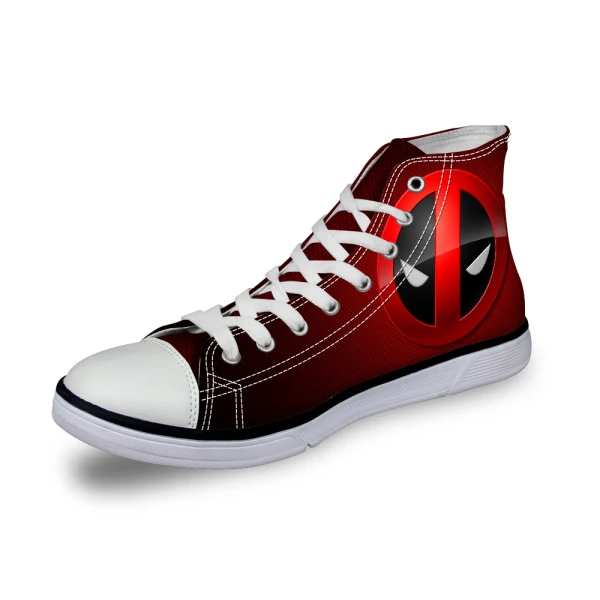 Обувь для скейтбординга для Для мужчин с высоким берцем стильные сапоги для прогулок; Забавный Харли Квинн и Джокер с принтом Туфли на плоской подошве крутые мужские тканевые туфли - Цвет: D1374AK