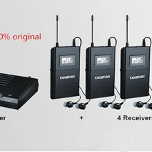 TAKSTAR UHF беспроводной в ухо сценический монитор система в ухо сценический беспроводной монитор система 4 приемника+ 1 передатчик WPM-200