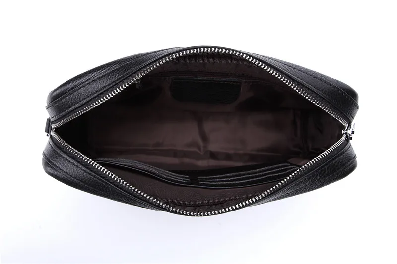Nesitu Hohe Qualität Schwarz Echtes Leder Kreuz Körper Kleine Männer Messenger Taschen Männlichen Schulter Kupplung Tasche M8127