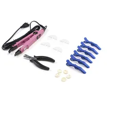 Neitsi разъем для наращивания волос Розовый Черный Евро вилка и волосы железные инструменты(Пирс, кисть, U советы, теплозащита щит, заколки для волос