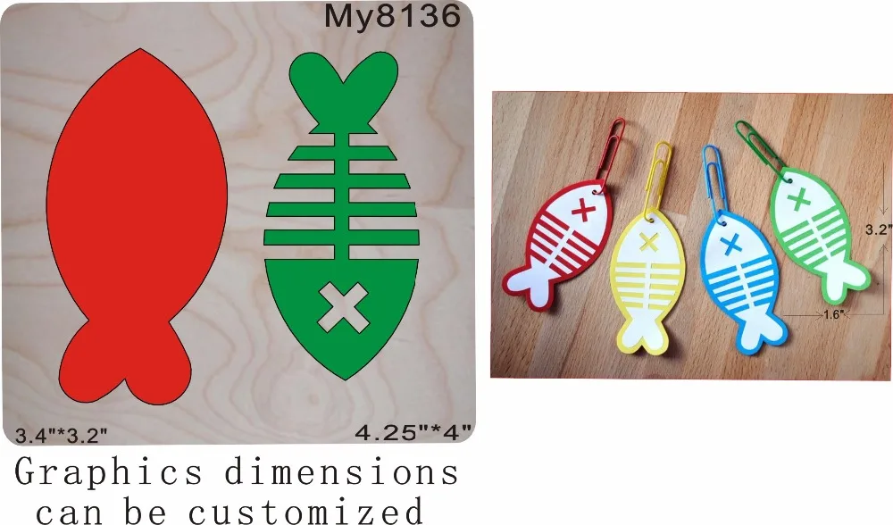 

Fish new wooden mould cutting dies for scrapbooking Thickness-15.8mm