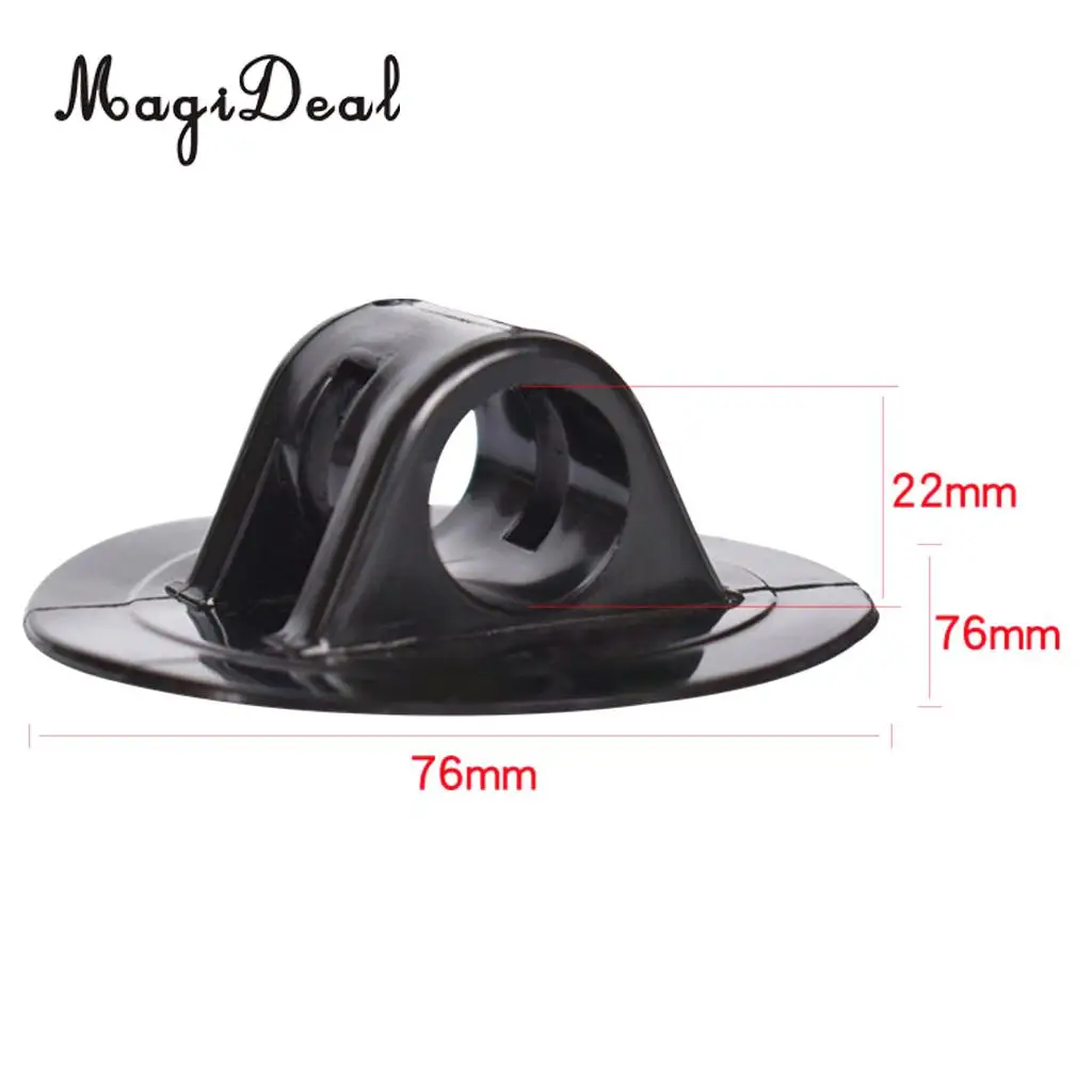 Round PVC Single Hole Rope Mount Hook Buckle Bungee Holder Sun Shade Mounting Base Clip Fastener for Marine Boat Kayak Canoe