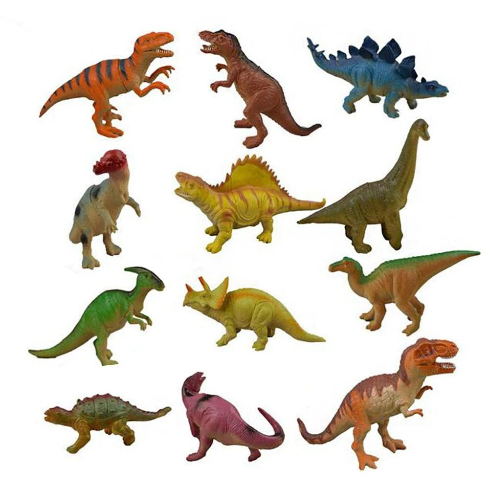 12ピース セット7インチジオラマ現実的な恐竜プラスチックフィギュアおもちゃt Rex動物おもちゃ男の子用女の子教育 Figure Toy Toys For Boystoys For Aliexpress