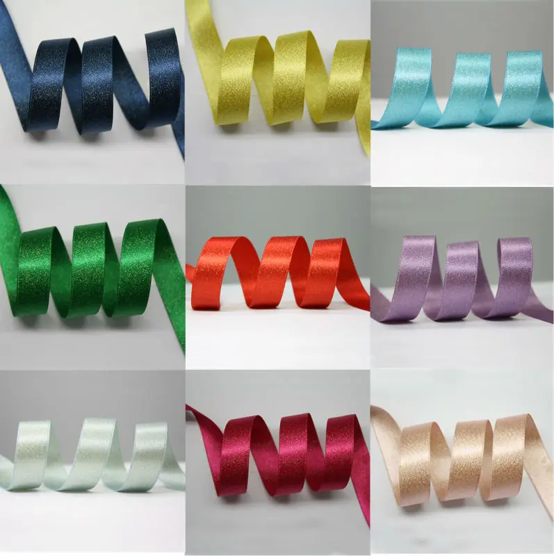 Popular Gold Purl Satin Ribbon Metallic Glitter Style 3mm 6mm 9mm 16mm